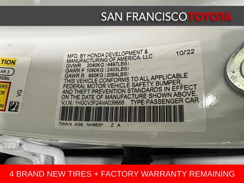 2022 Honda Accord Hybrid Sport