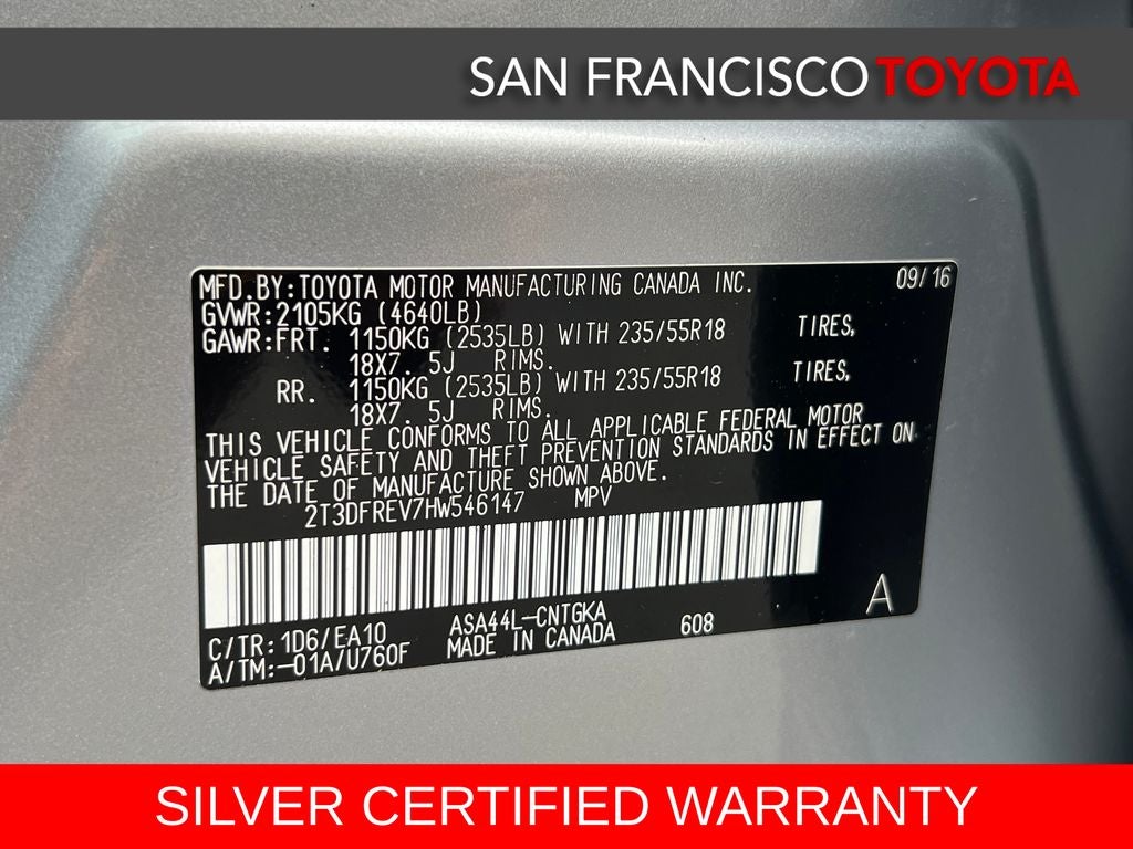 2017 Toyota RAV4 Platinum