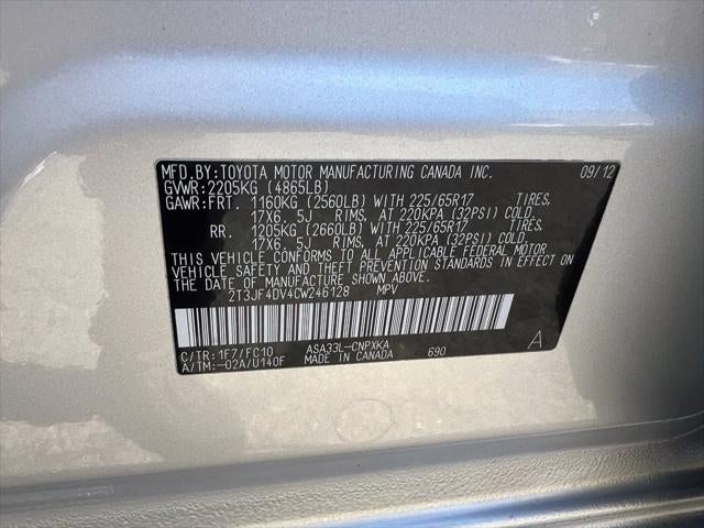 2012 Toyota RAV4 4WD 4dr I4 (Natl)