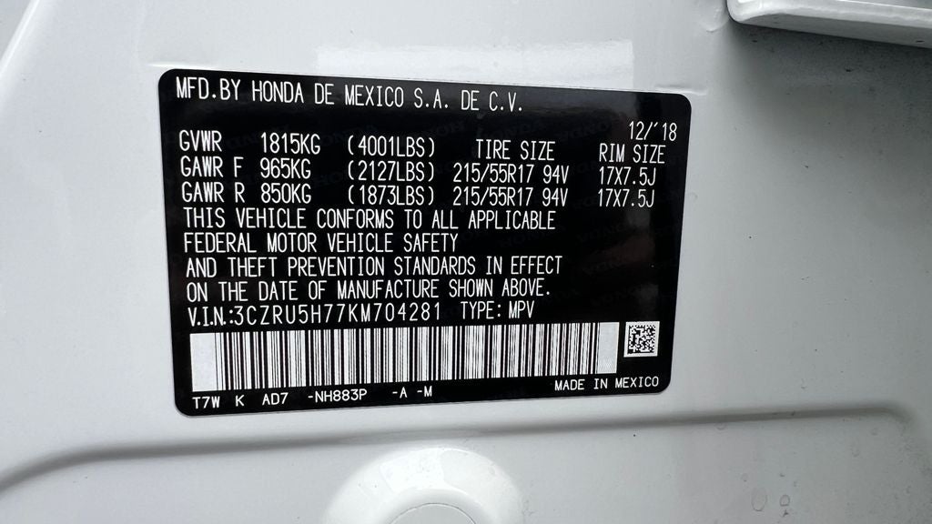 2019 Honda HR-V EX-L