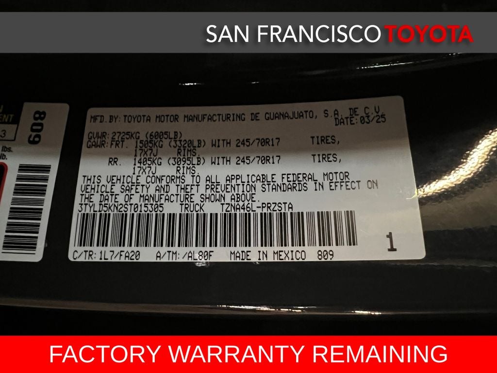 2025 Toyota Tacoma SR