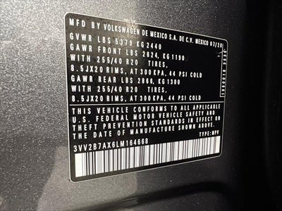 2020 Volkswagen Tiguan 2.0T SE R-Line Black 4Motion