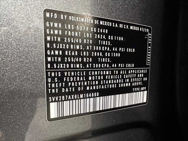 2020 Volkswagen Tiguan 2.0T SE R-Line Black 4Motion