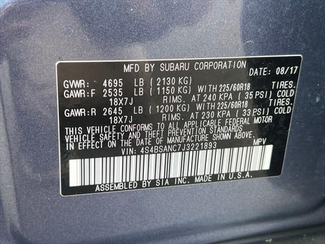 2018 Subaru Outback 2.5i Limited