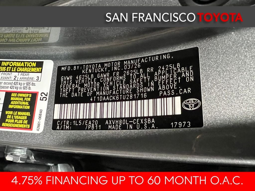 2026 Toyota Camry SE