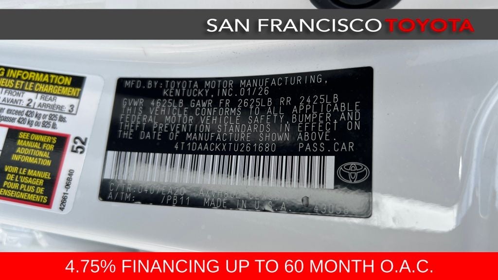 2026 Toyota Camry SE