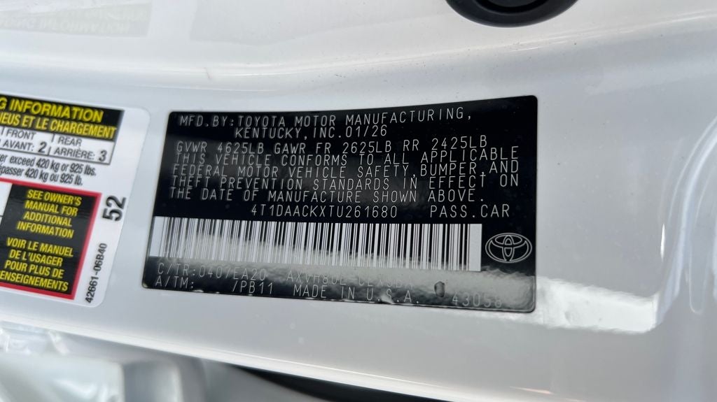 2026 Toyota Camry SE