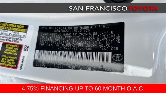 2026 Toyota Camry SE