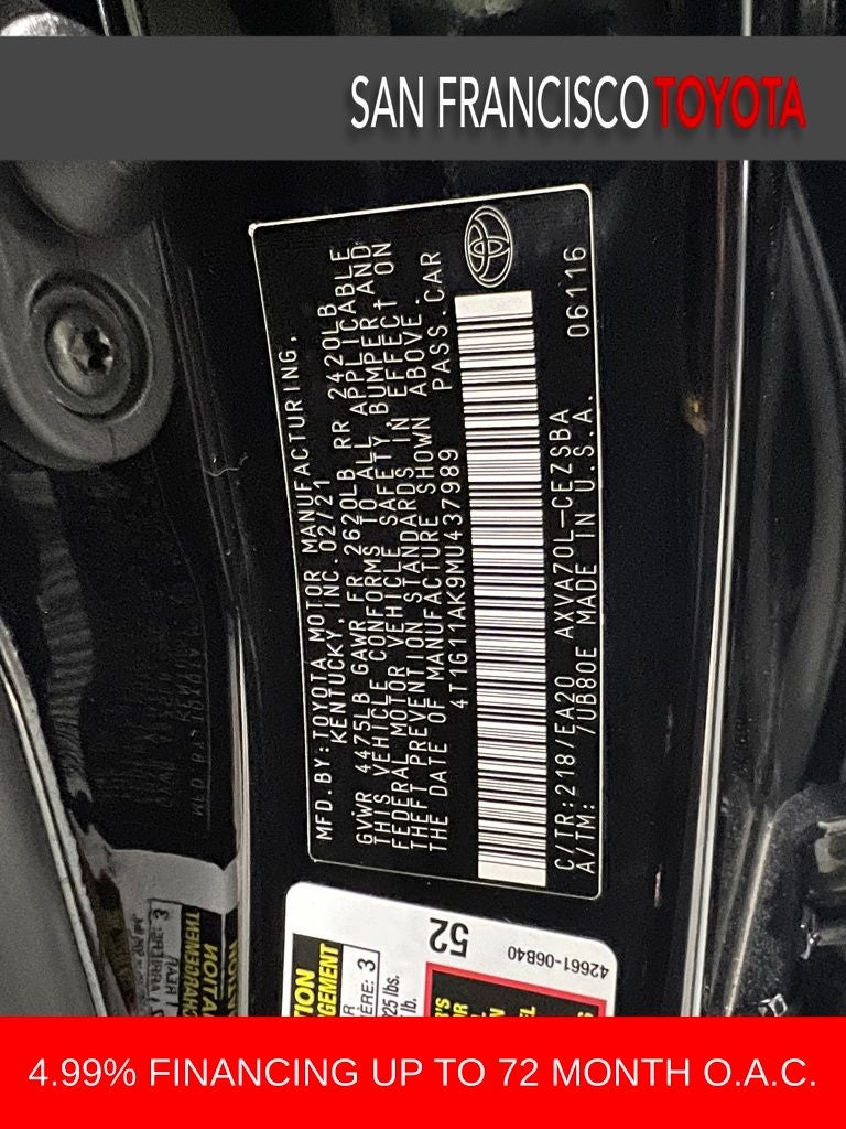 2021 Toyota Camry SE