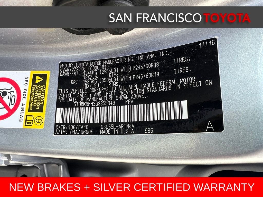 2016 Toyota Highlander LE Plus V6