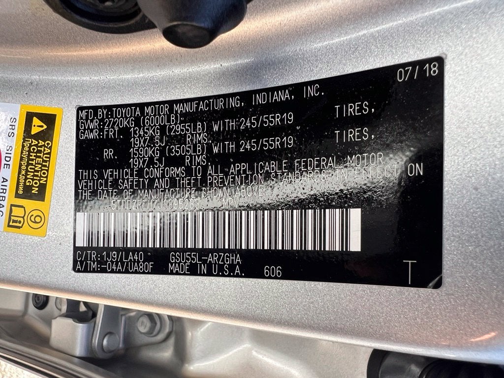 2018 Toyota Highlander Limited Platinum