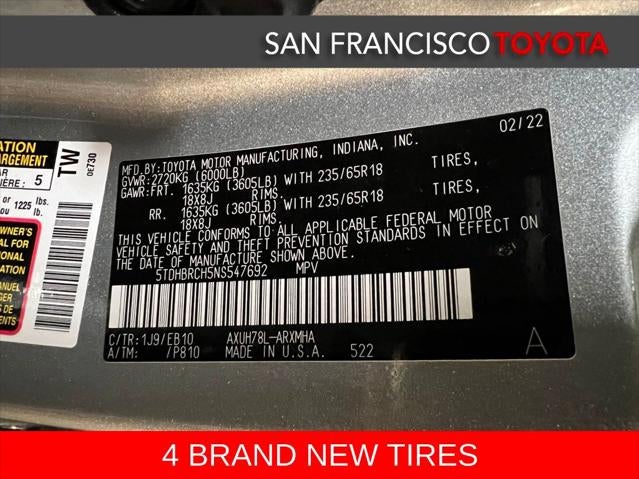 2022 Toyota Highlander Hybrid XLE