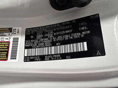 2025 Toyota Sienna XLE 7 Passenger