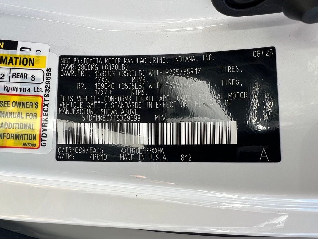 2026 Toyota Sienna XLE BRAUN MOBILITY