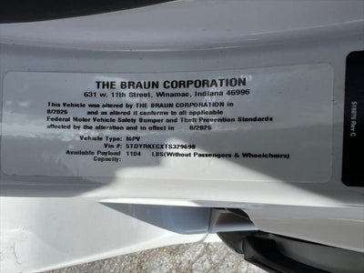 2026 Toyota Sienna XLE BRAUN MOBILITY