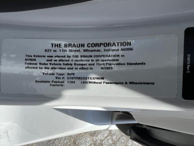 2026 Toyota Sienna XLE BRAUN MOBILITY