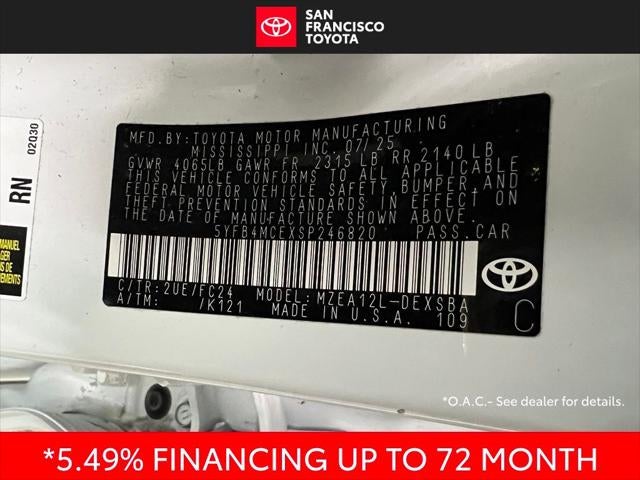 2025 Toyota Corolla FX