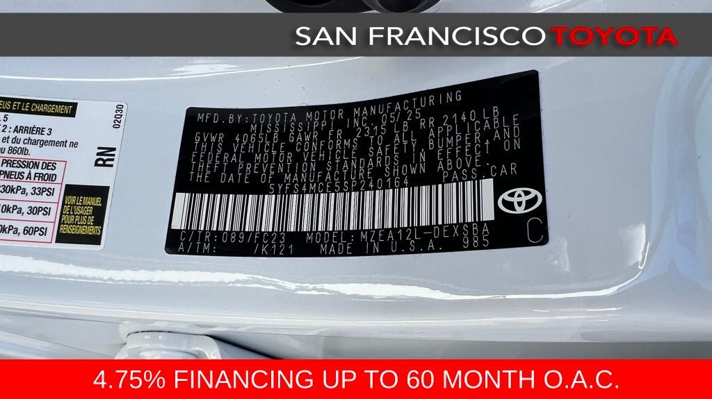 2025 Toyota Corolla SE