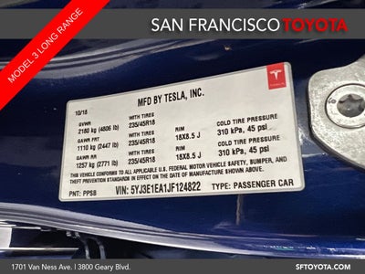 2018 Tesla Model 3 Long Range