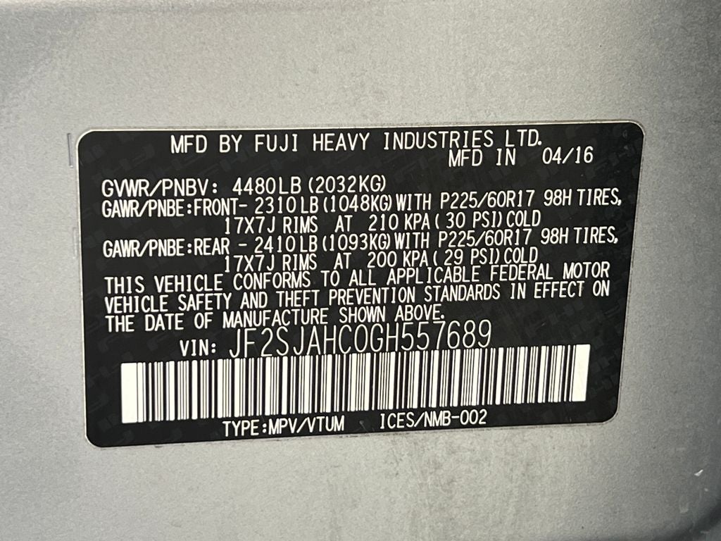 2016 Subaru Forester 2.5i Limited