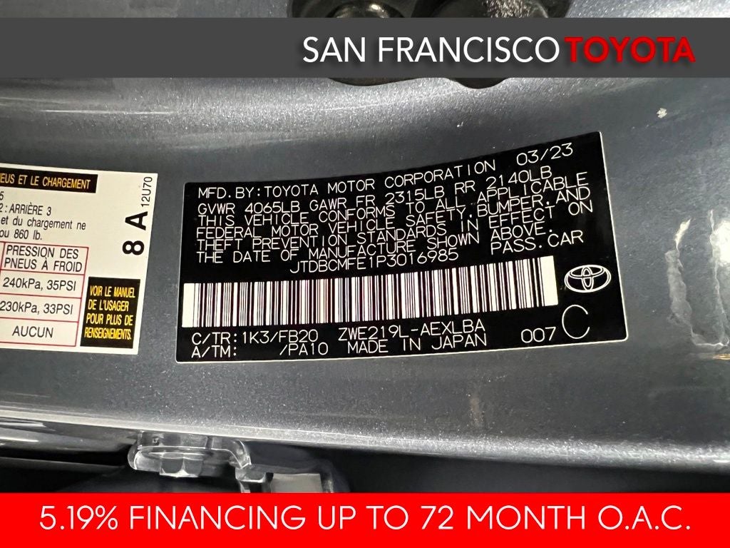 2023 Toyota Corolla Hybrid LE
