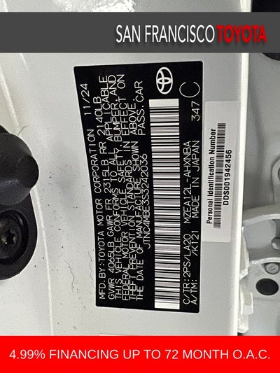 2025 Toyota Corolla Hatchback XSE