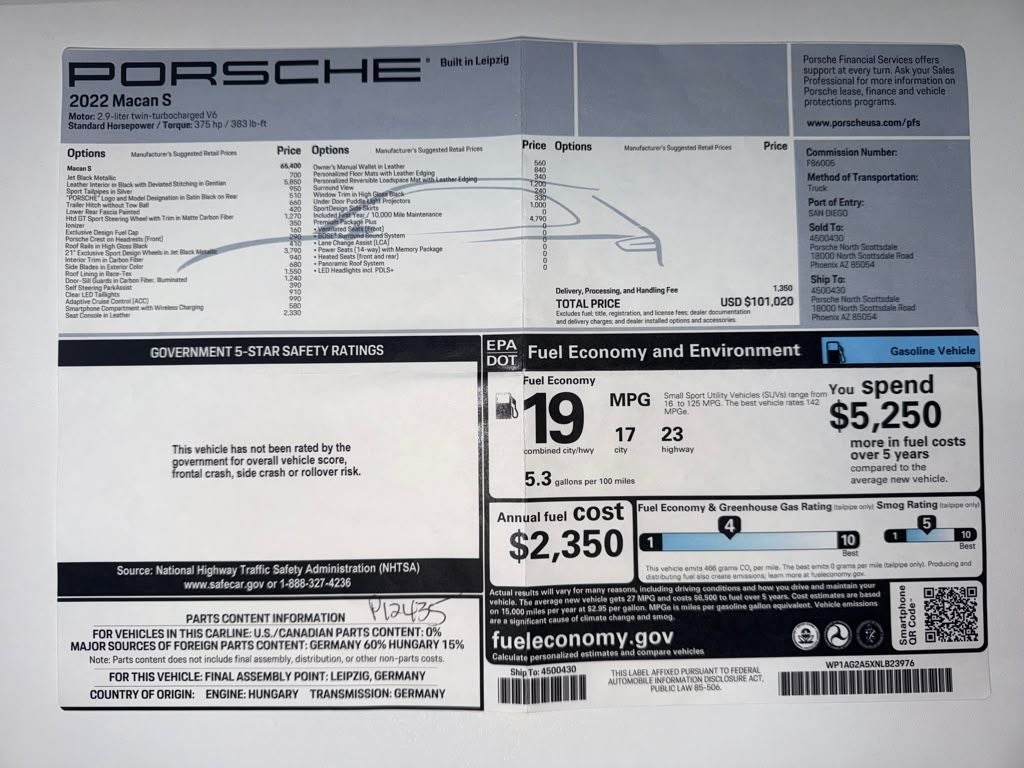 2022 Porsche Macan S
