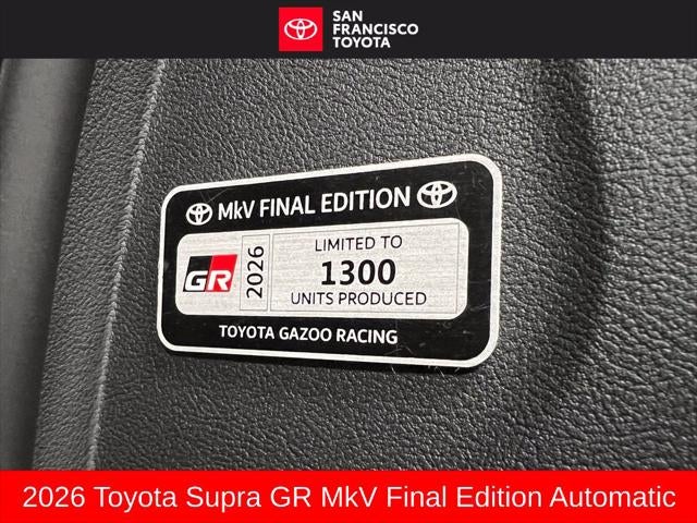 2026 Toyota GR Supra MkV Final Edition
