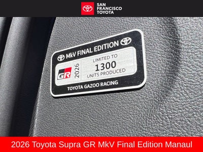 2026 Toyota GR Supra MkV Final Edition