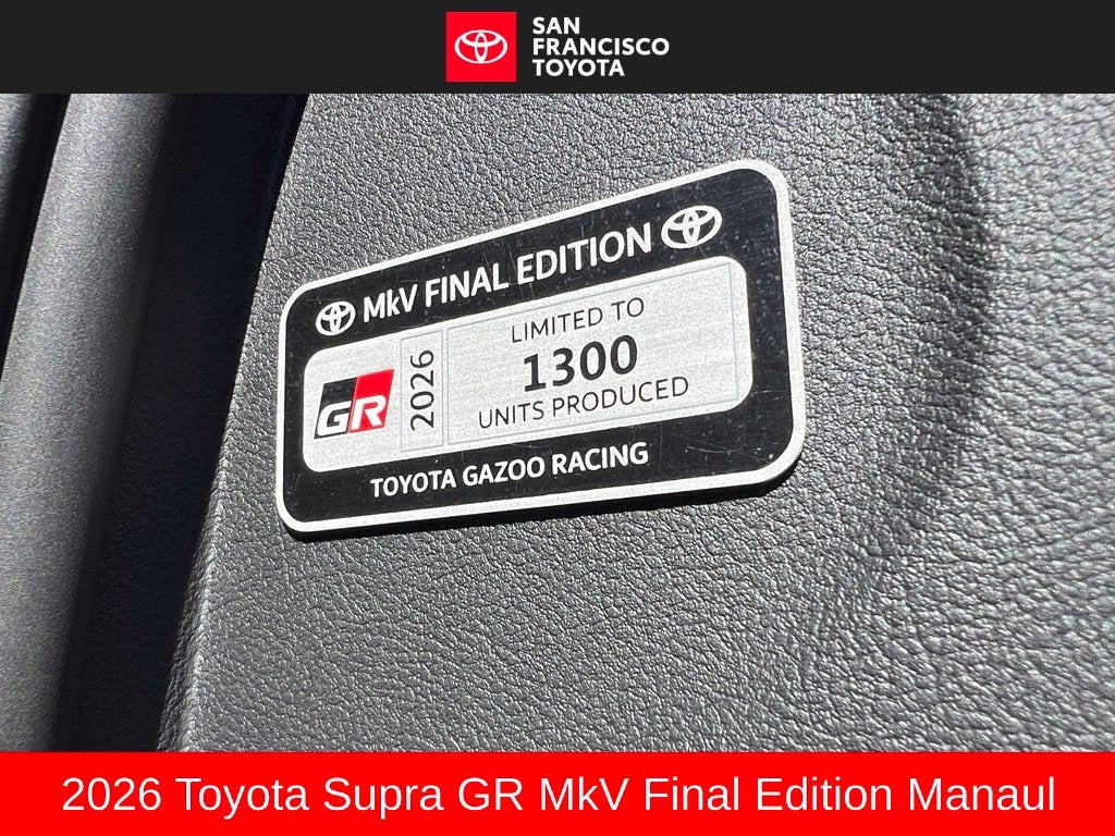 2026 Toyota GR Supra MkV Final Edition