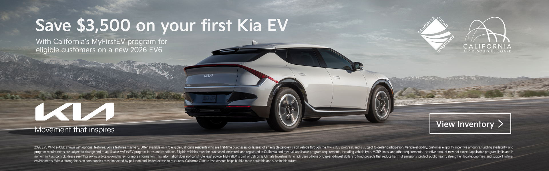 Save $3,500 on your first Kia EV