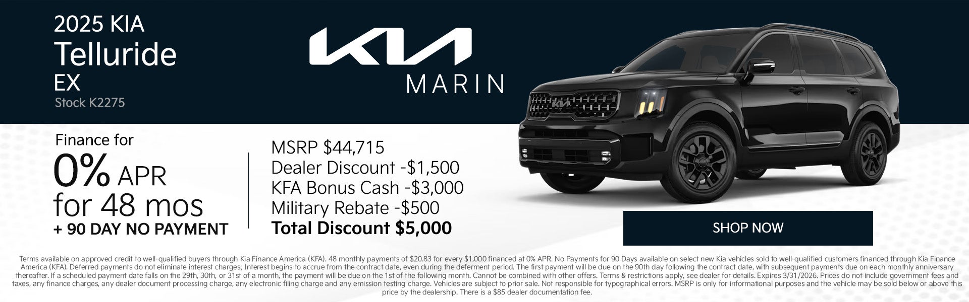 2025 Kia Telluride Ex