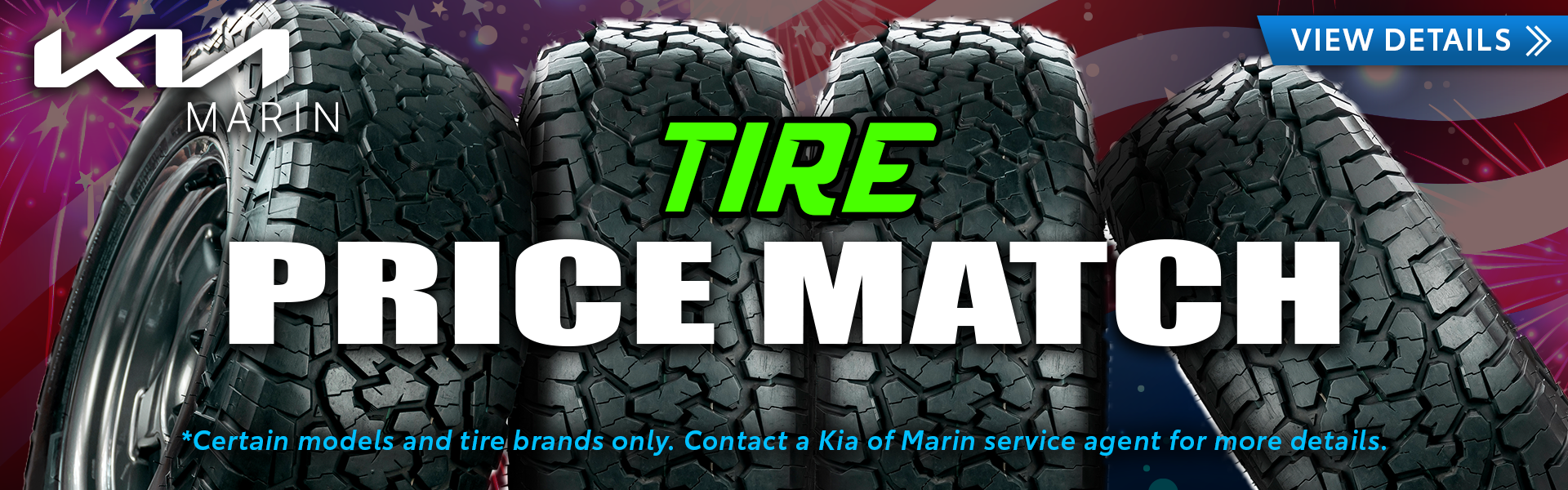 Kia of Marin Tire Price Match Guarantee Program