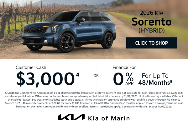 2026 Sorento Hybrid Offer
