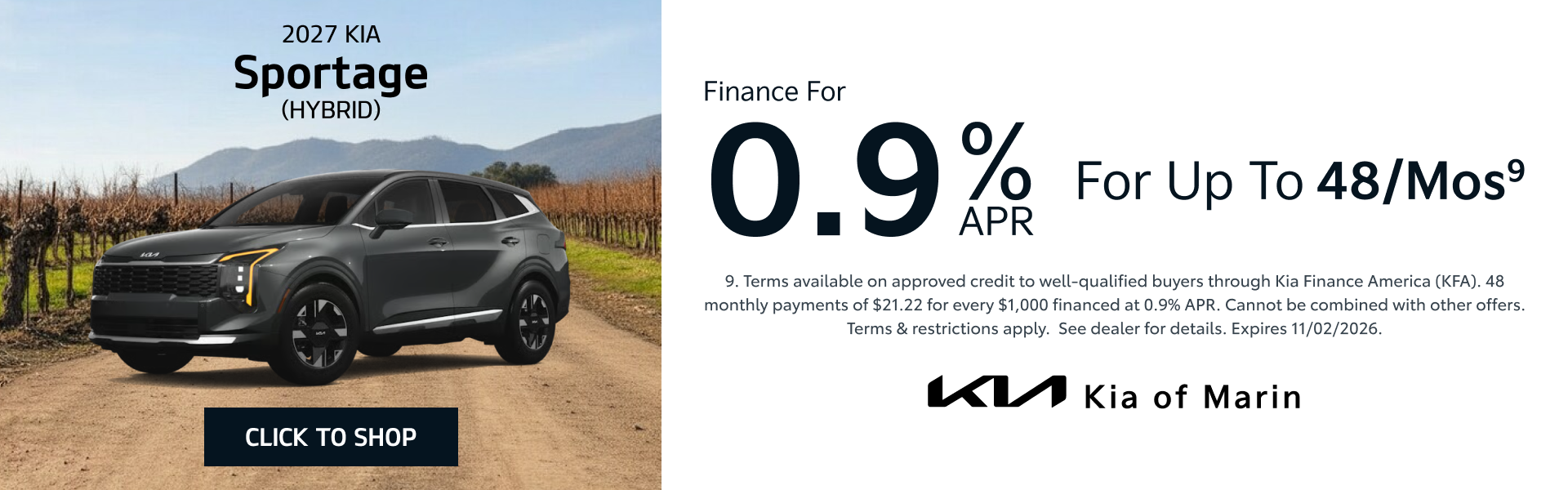 2027 Sportage Hybrid Offer